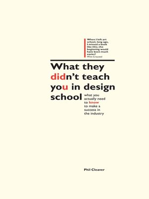 cover image of What They Didn't Teach You In Design School